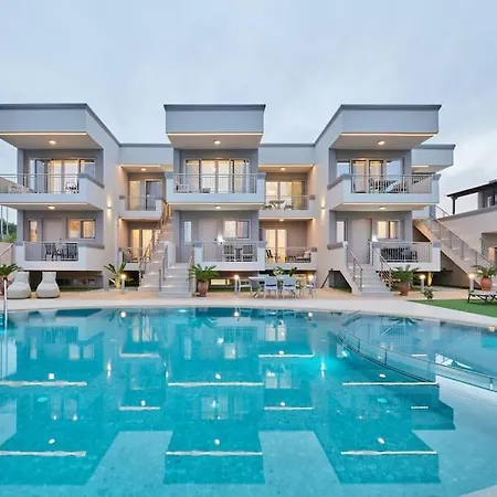 Modern Family Ewa With Pool, Dining Area On Crete Coast Stavromenos (Rethymno)