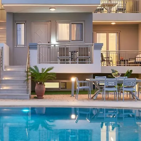 Modern Family Ewa With Pool, Dining Area On Crete Coast * Stavromenos (Rethymno)